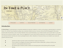 Tablet Screenshot of intimeandplace.org